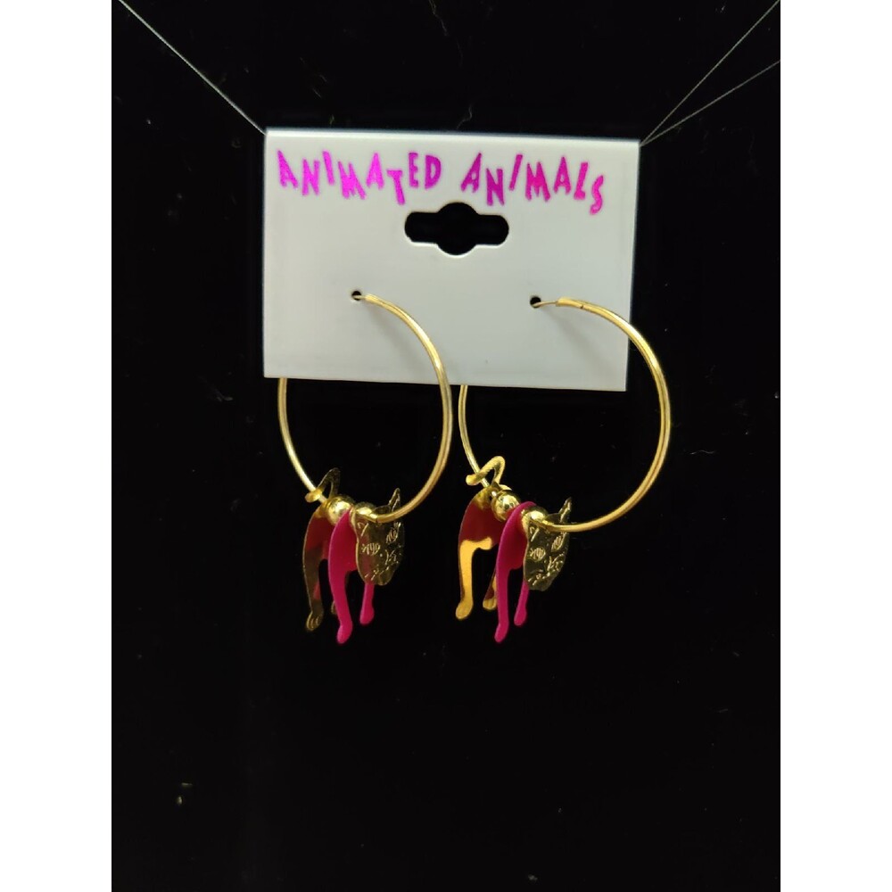 Animated Animals Cat Earrings